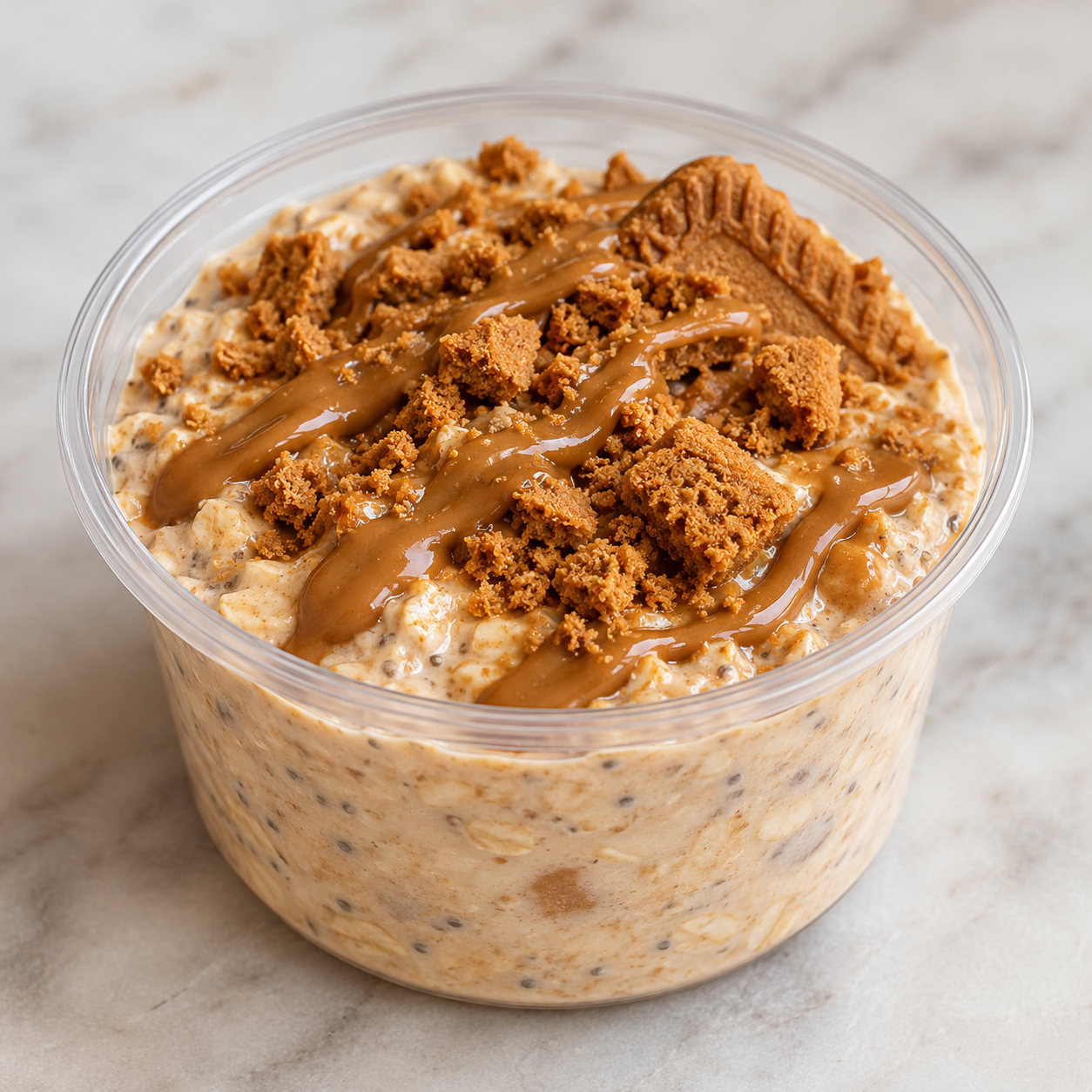 Biscoff Cookie Butter Overnight Oats