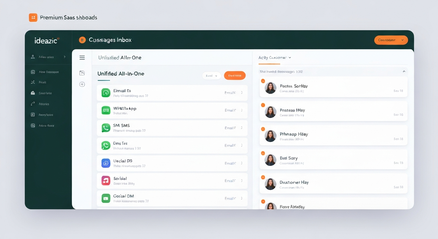 All-In-One Inbox Dashboard Preview All-In-One Inbox - Ideazic Solutions Feature