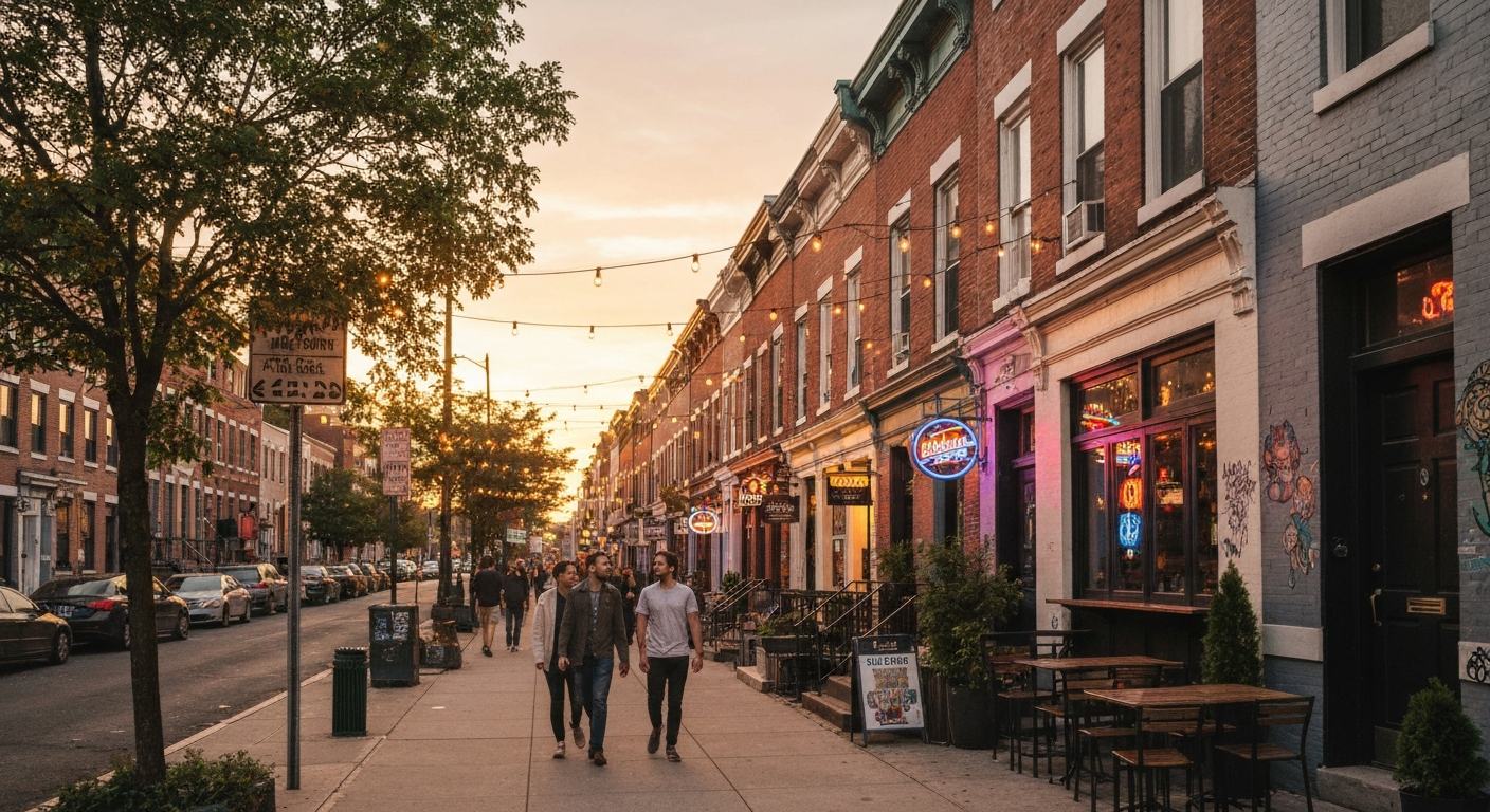 Fishtown Philadelphia neighborhood rowhomes bars restaurants