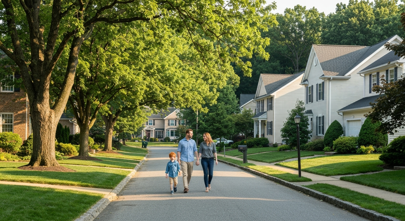 Warminster PA suburban neighborhood Bucks County