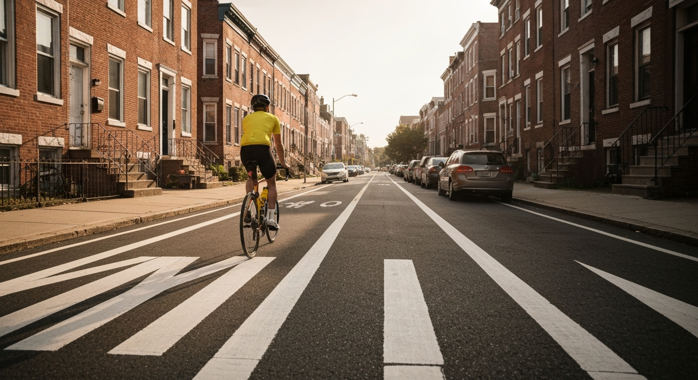 Cycling bike lanes Fishtown Philadelphia waterfront trail