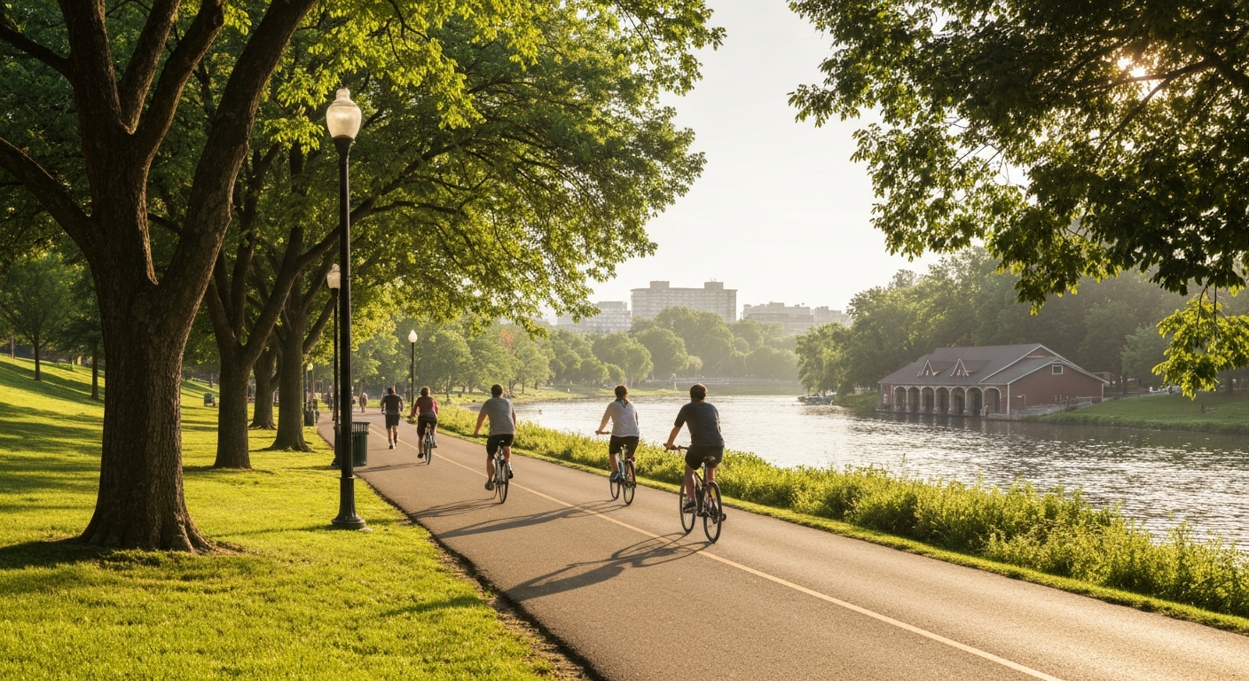 Schuylkill River Trail jogging cycling Fairmount Philadelphia