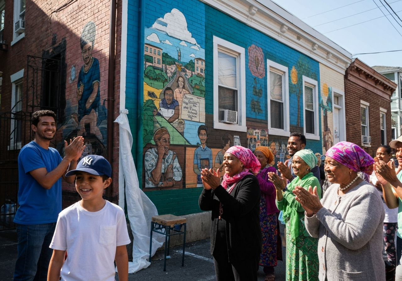 Community murals arts culture Point Breeze Graduate Hospital Philadelphia