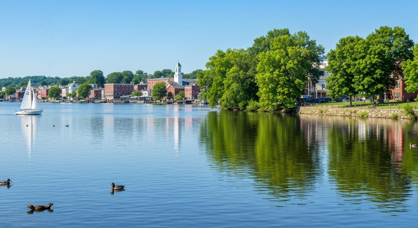 Delaware River Yardley PA waterfront