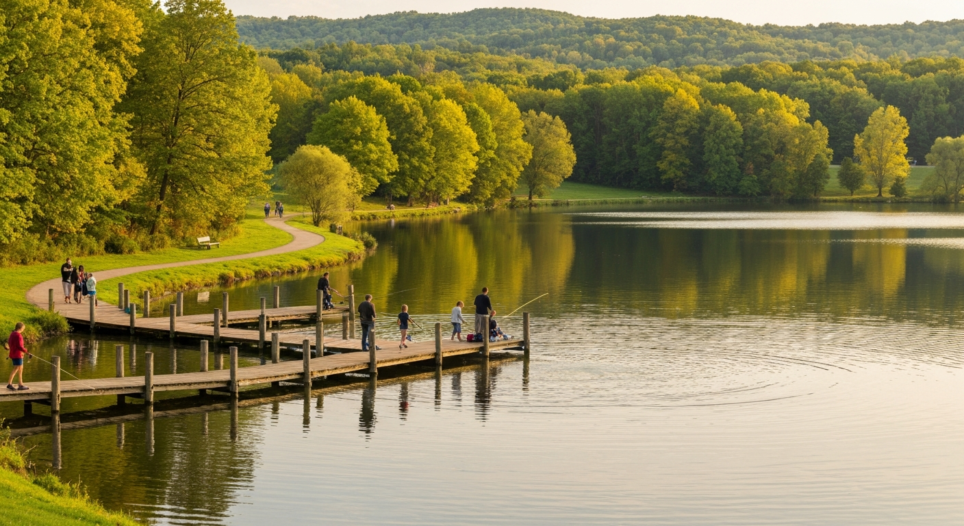 Peace Valley Park Lake Galena near Jamison PA Bucks County