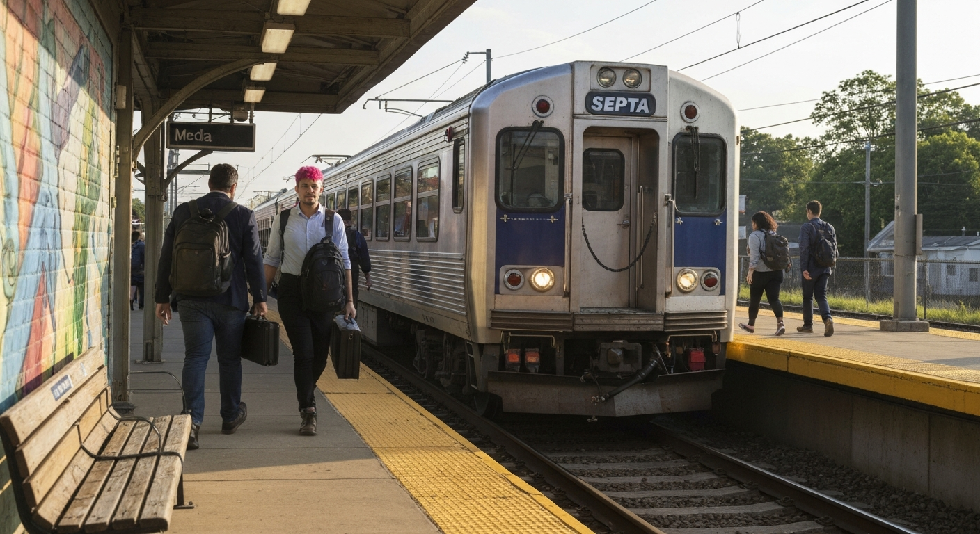 SEPTA Media station Regional Rail Delaware County