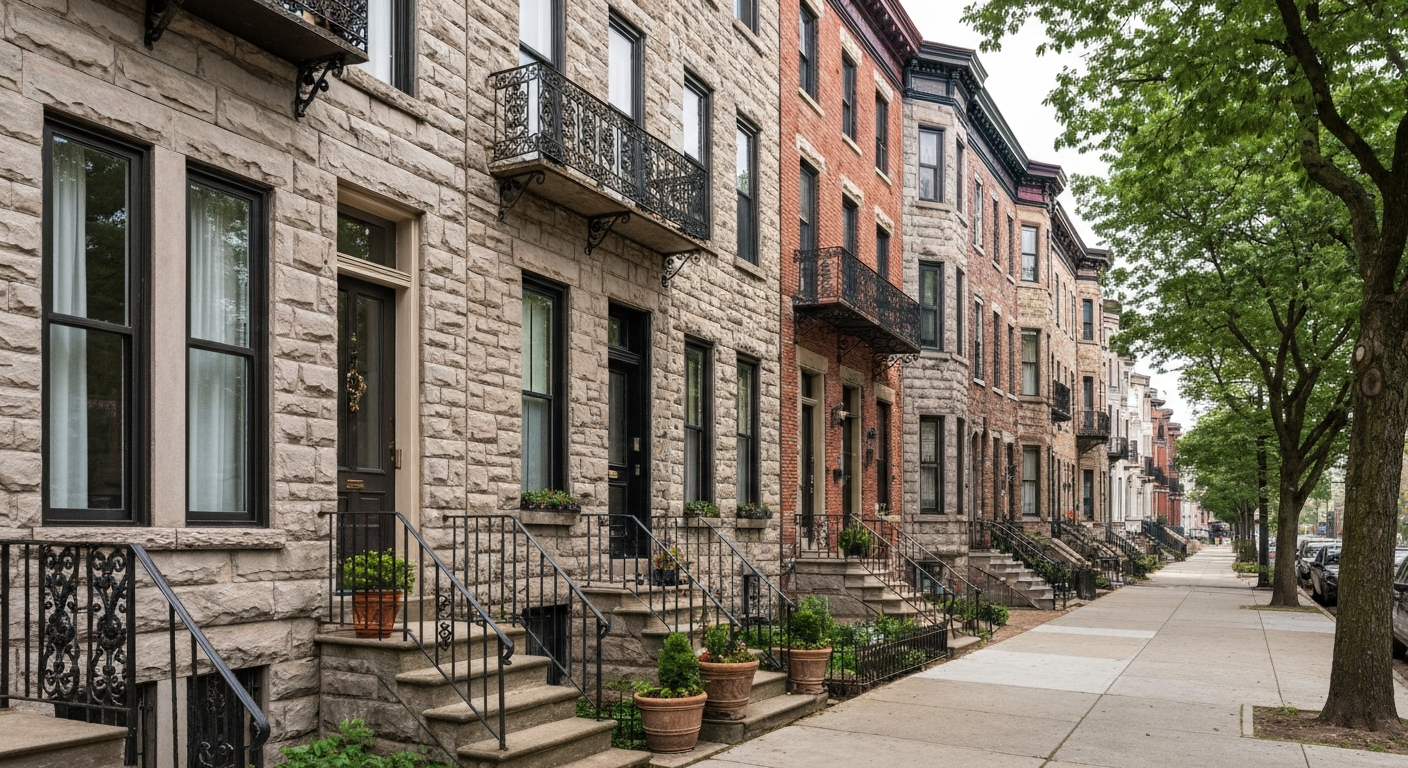 Victorian rowhomes Fairmount Philadelphia Art Museum Area