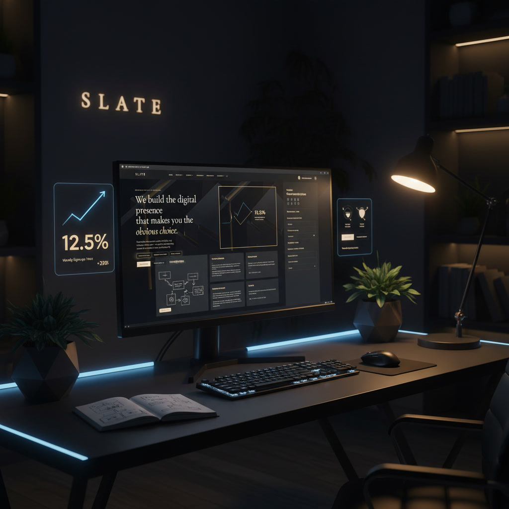 Slate Marketing digital presence dashboard