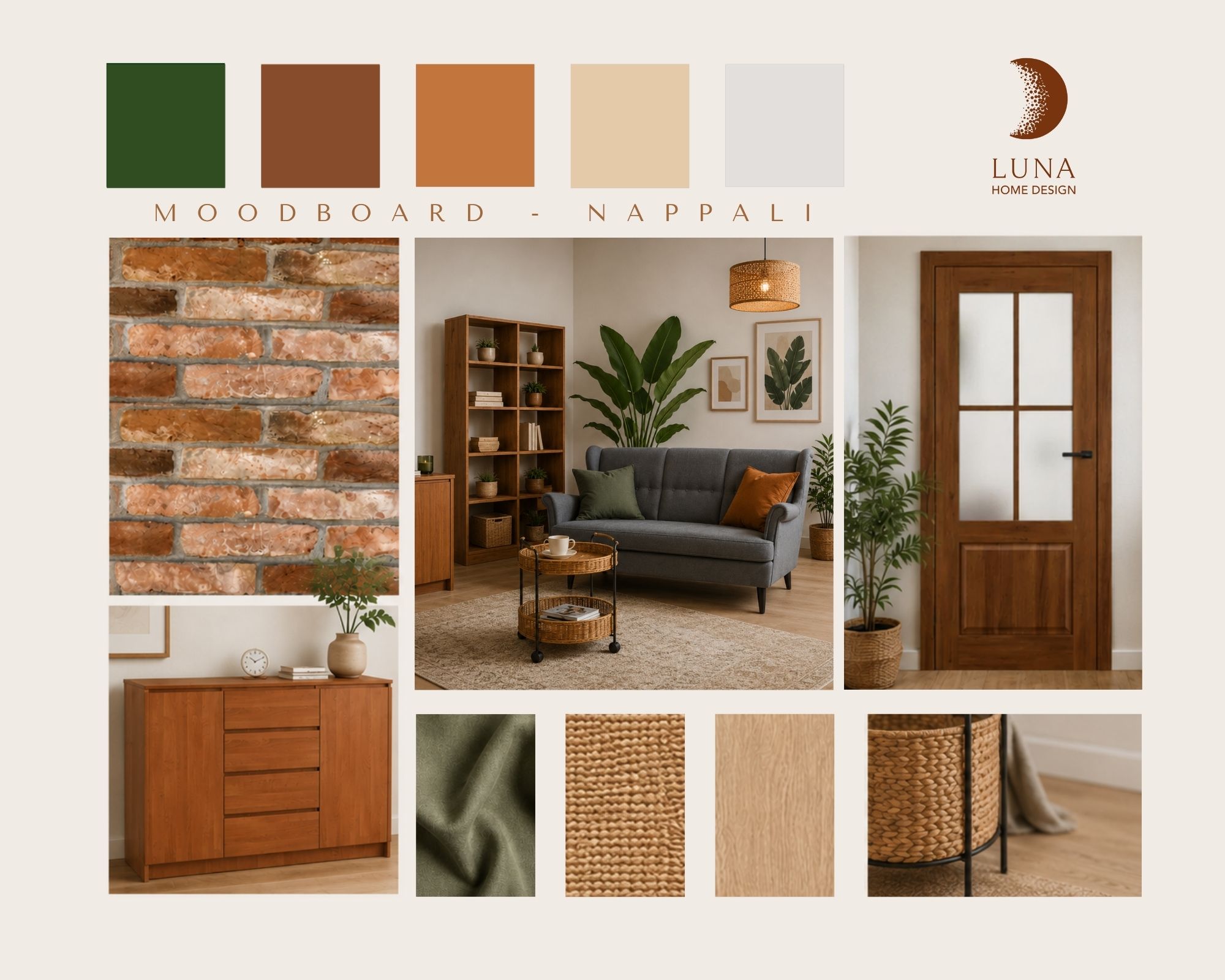 Luna - Stílus - Moodboard - Nappali