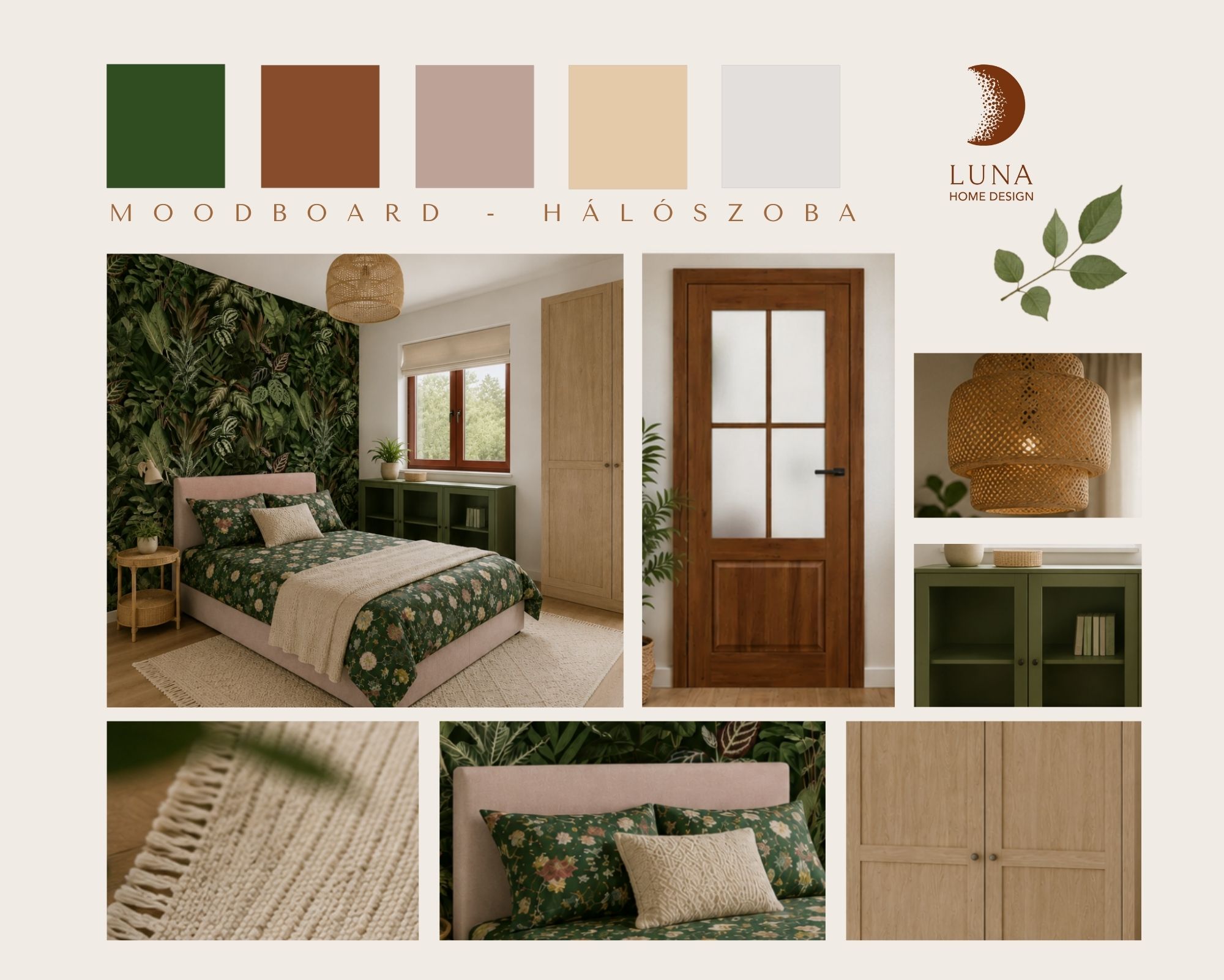 Luna - Stílus - Moodboard - Hálószoba
