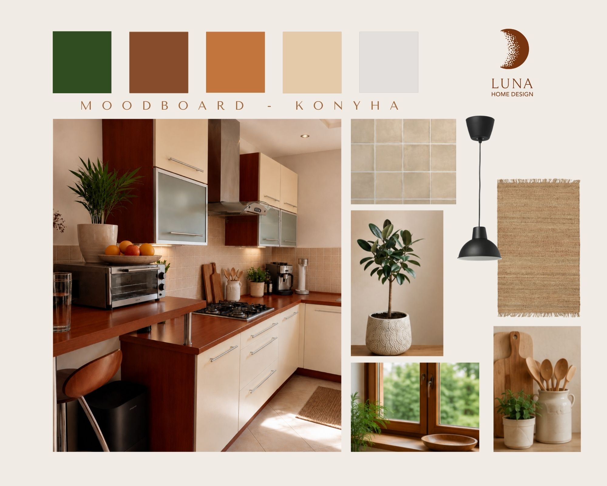 Luna - Stílus - Moodboard - Konyha