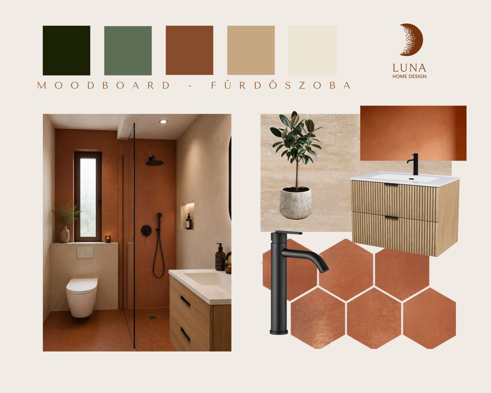 Luna - Stílus - Moodboard - Fürdőszoba