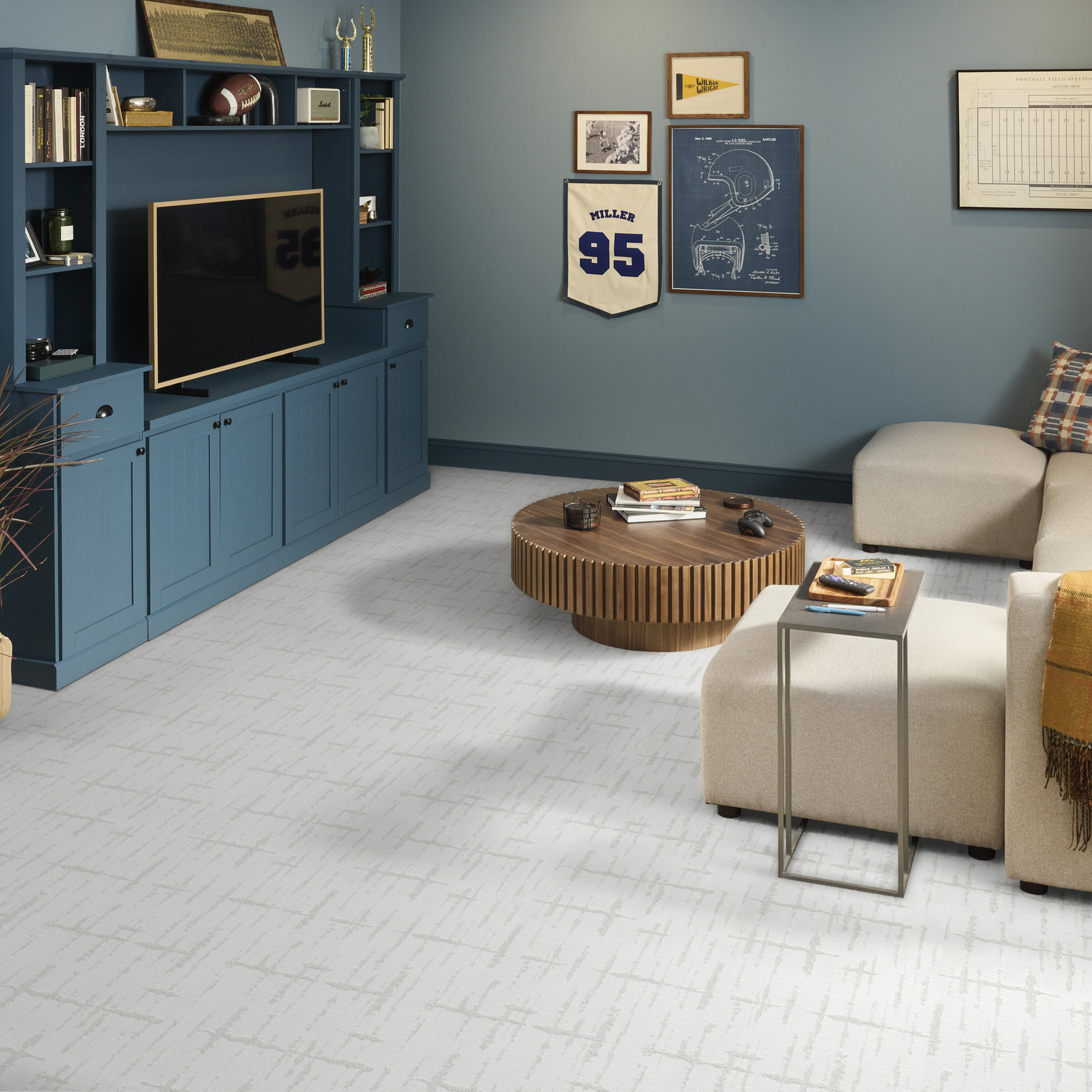Comfortable residential carpet flooring