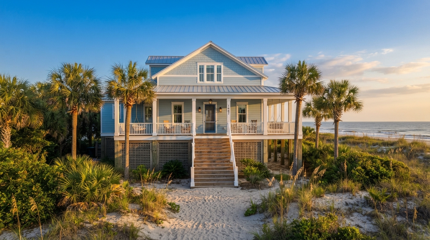 Beautiful coastal beach house on Isle of Palms, South Carolina
