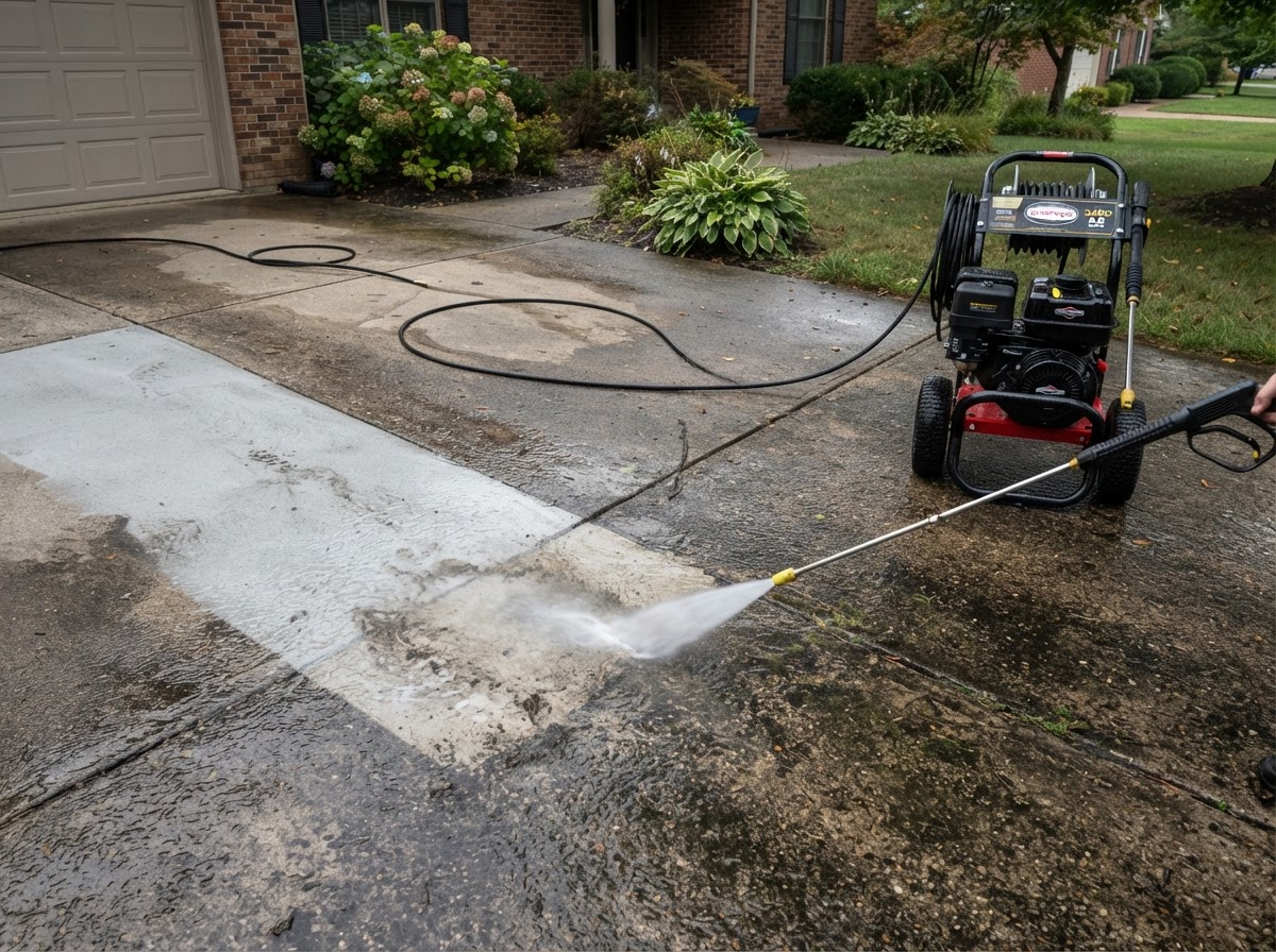 Pressure Washing work example