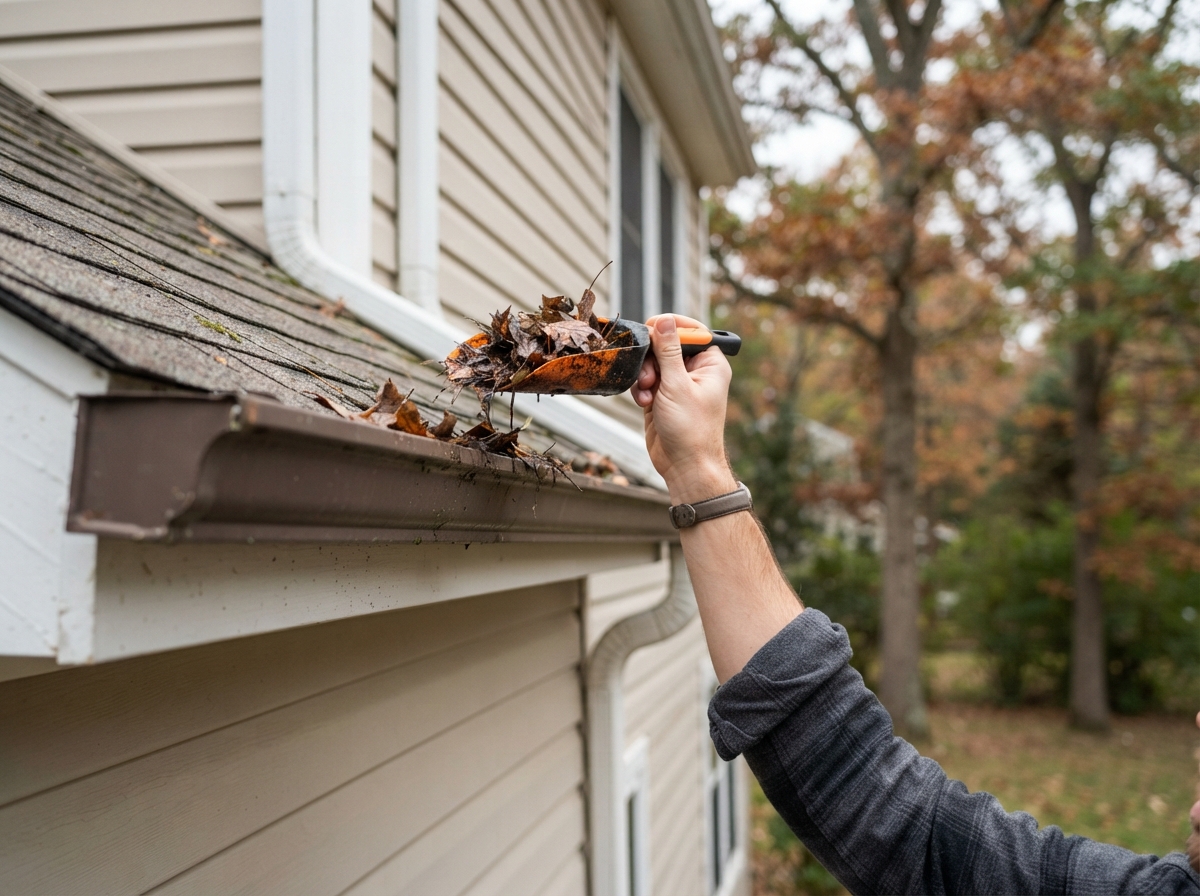 Gutter Cleaning work example