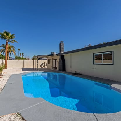 Backyard Pool with White House - Exterior Projects by Builders For You Construction in Yuma, AZ