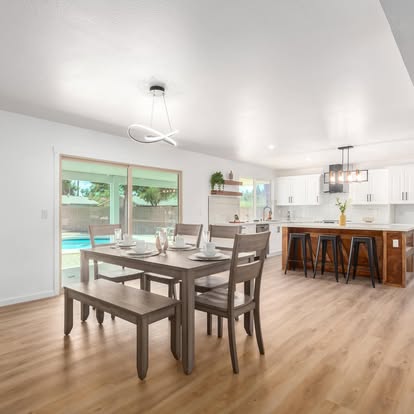 Contemporary Dining Room with Kitchen Access - Kitchen Remodeling by Builders For You Construction in Yuma, AZ