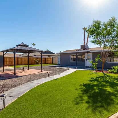 Backyard Gazebo & Turf - Exterior Projects by Builders For You Construction in Yuma, AZ