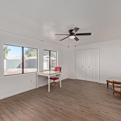 Bright Room with Wood-Look Flooring - Flooring Installation by Builders For You Construction in Yuma, AZ