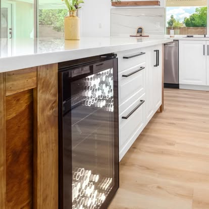 Custom Island with Built-In Beverage Cooler - Kitchen Remodeling by Builders For You Construction in Yuma, AZ