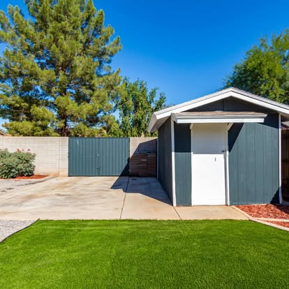 Custom Backyard Storage Shed - Exterior Projects by Builders For You Construction in Yuma, AZ