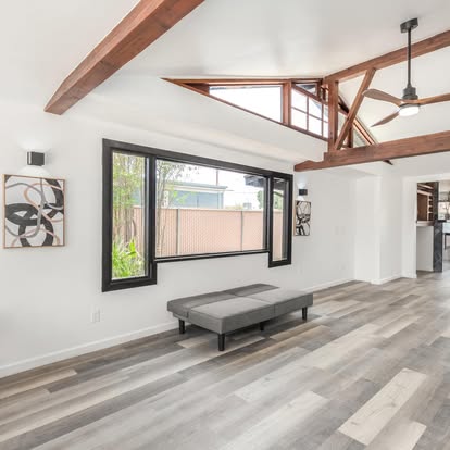 Living Room with Light Wood Flooring - Flooring Installation by Builders For You Construction in Yuma, AZ