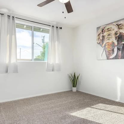 Bedroom with Plush Carpet - Flooring Installation by Builders For You Construction in Yuma, AZ