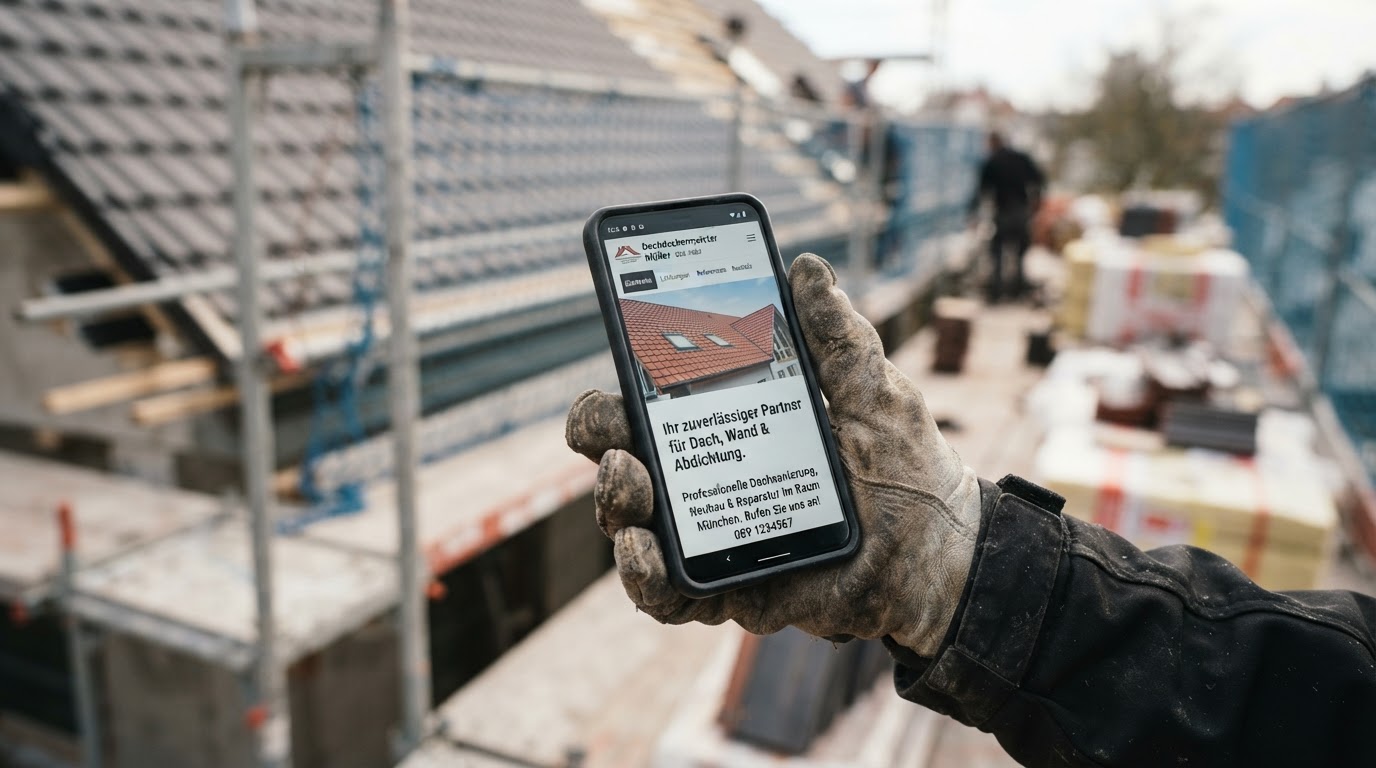 Mobile-Optimierung für Handwerker-Websites: Warum die meisten Bauherren vom Smartphone aus anfragen
