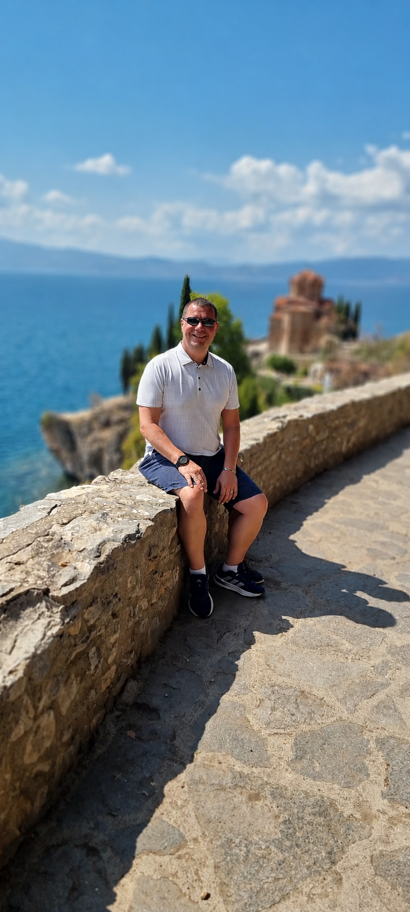 Sitting on wall