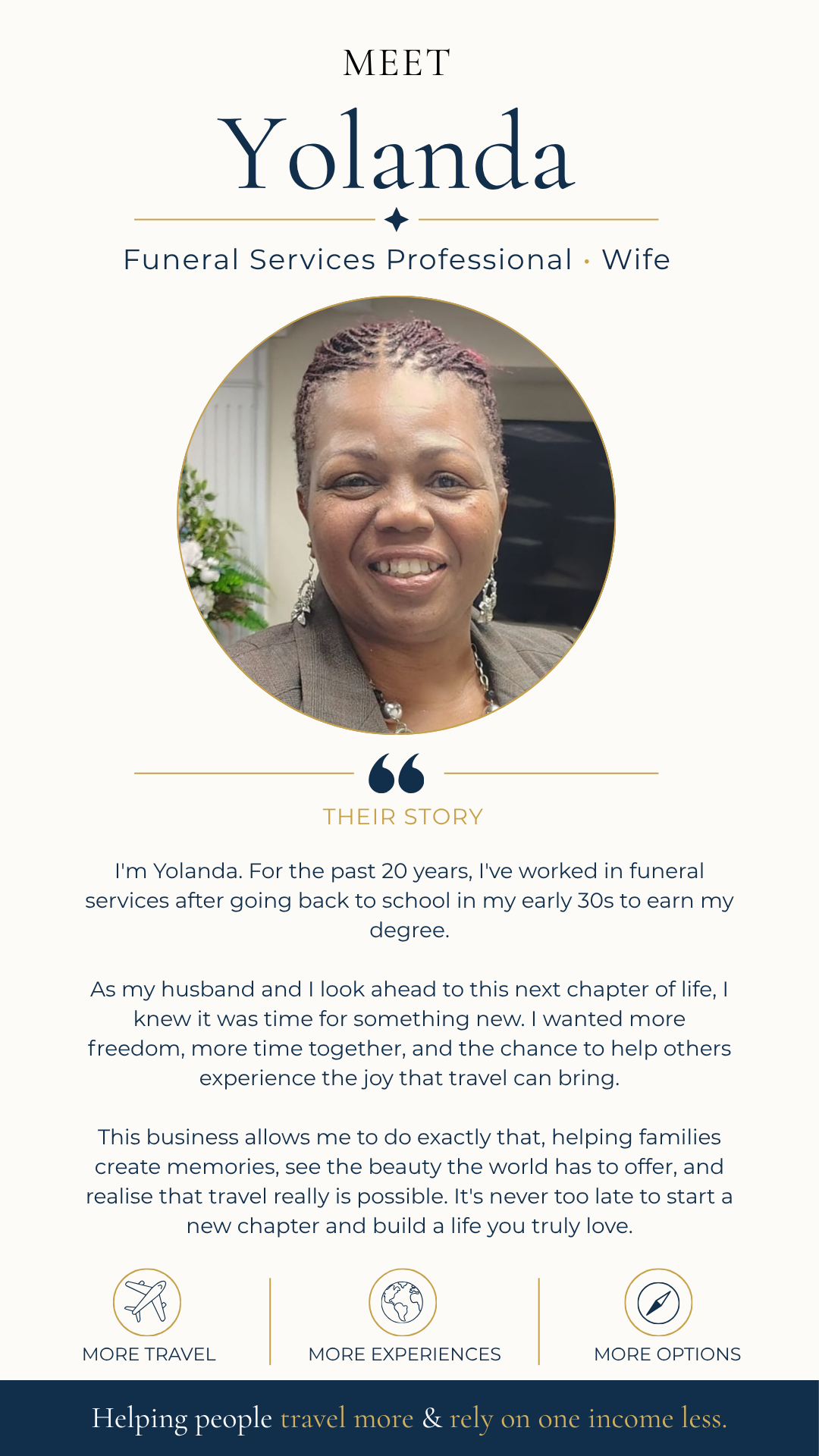 Yolanda - Funeral Services Professional, Wife