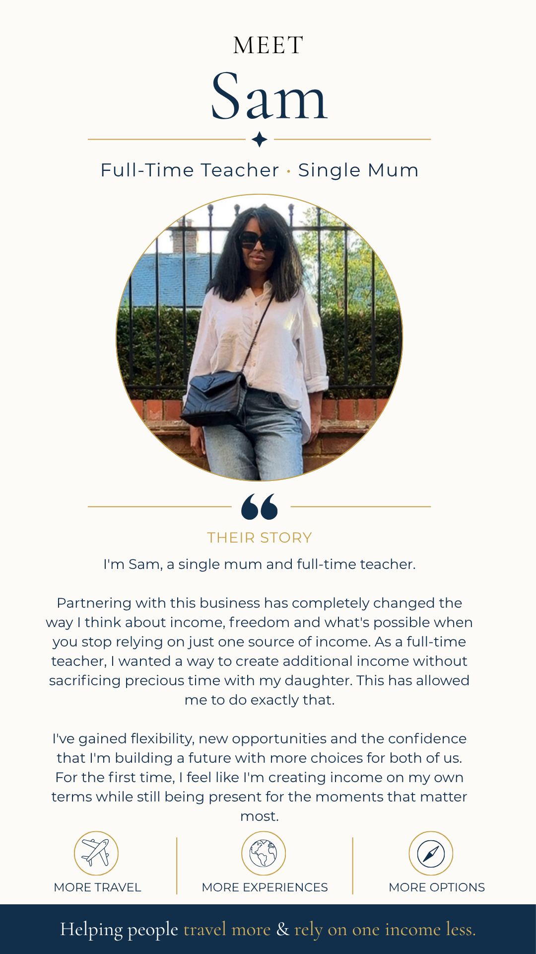 Sam - Full-Time Teacher, Single Mum