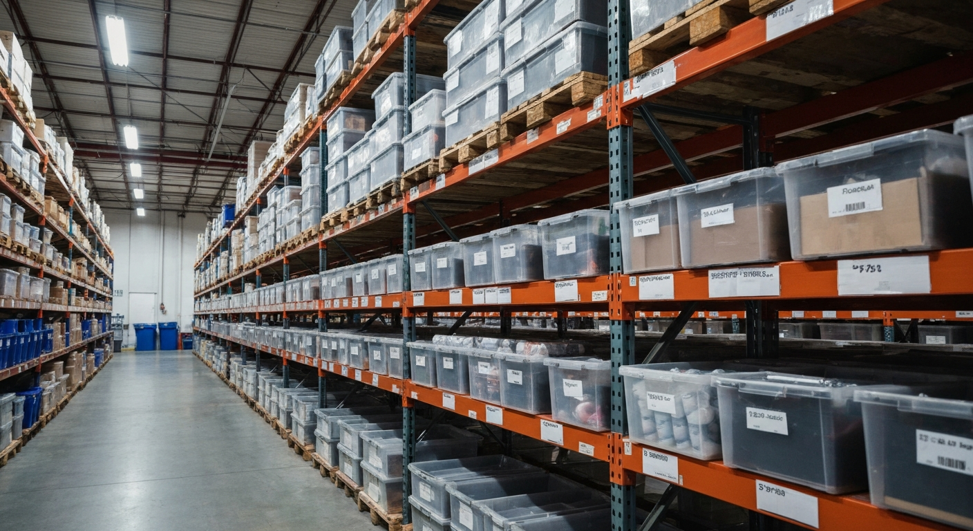 Ecommerce inventory storage at Tokify Fulfillment warehouse in Rochester NY