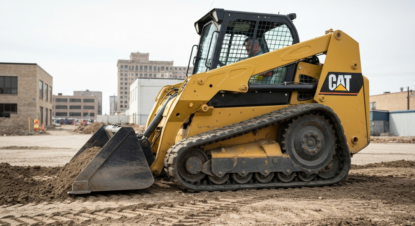 Skid steer working in Moose Jaw
