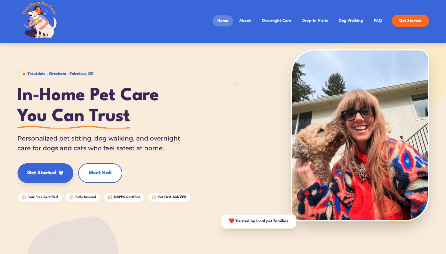 Website design example 1