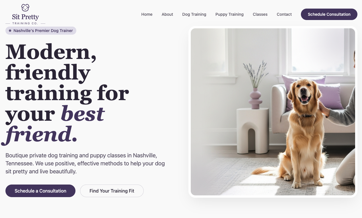 Website design example 5