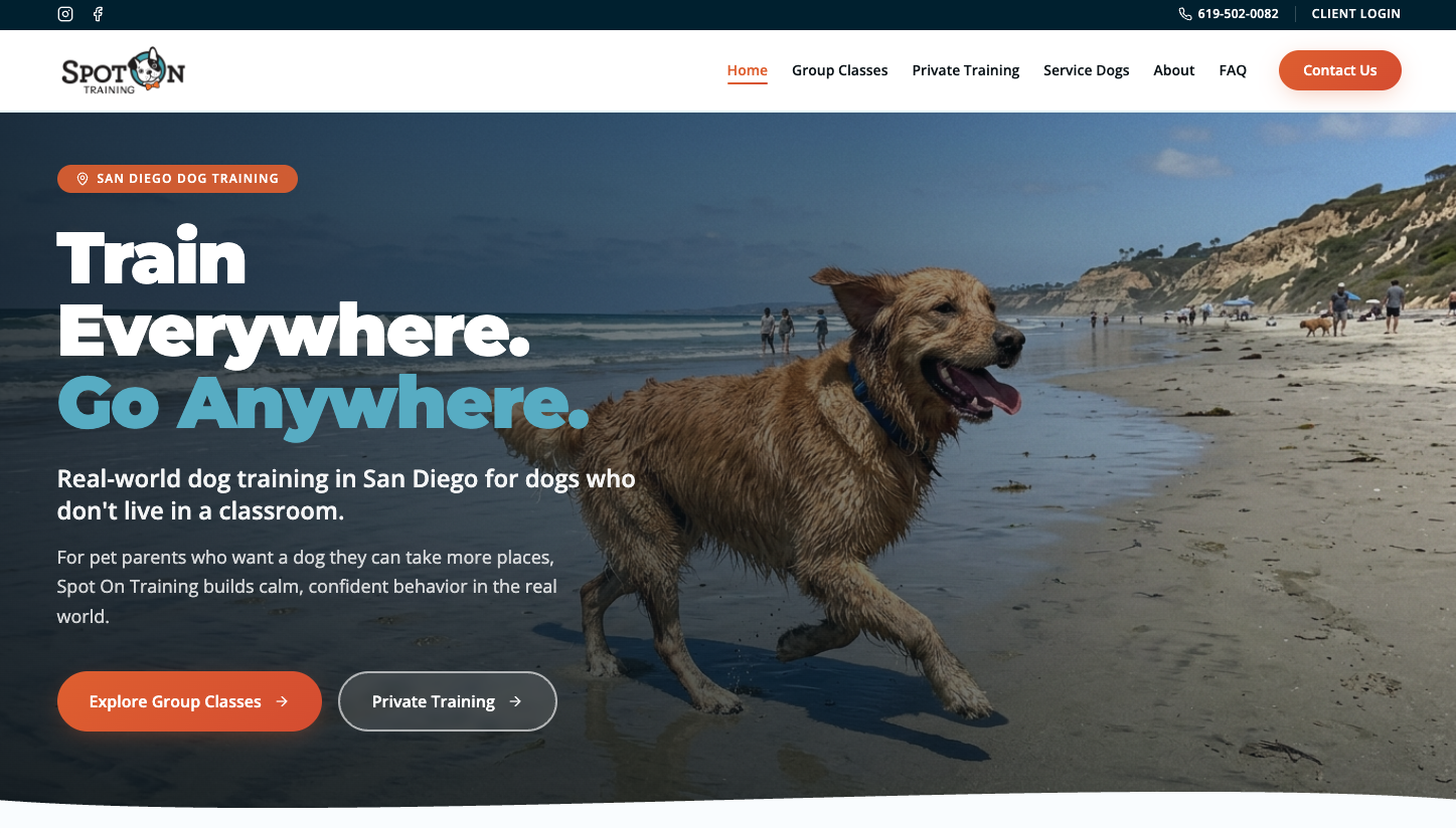 Website design example 2
