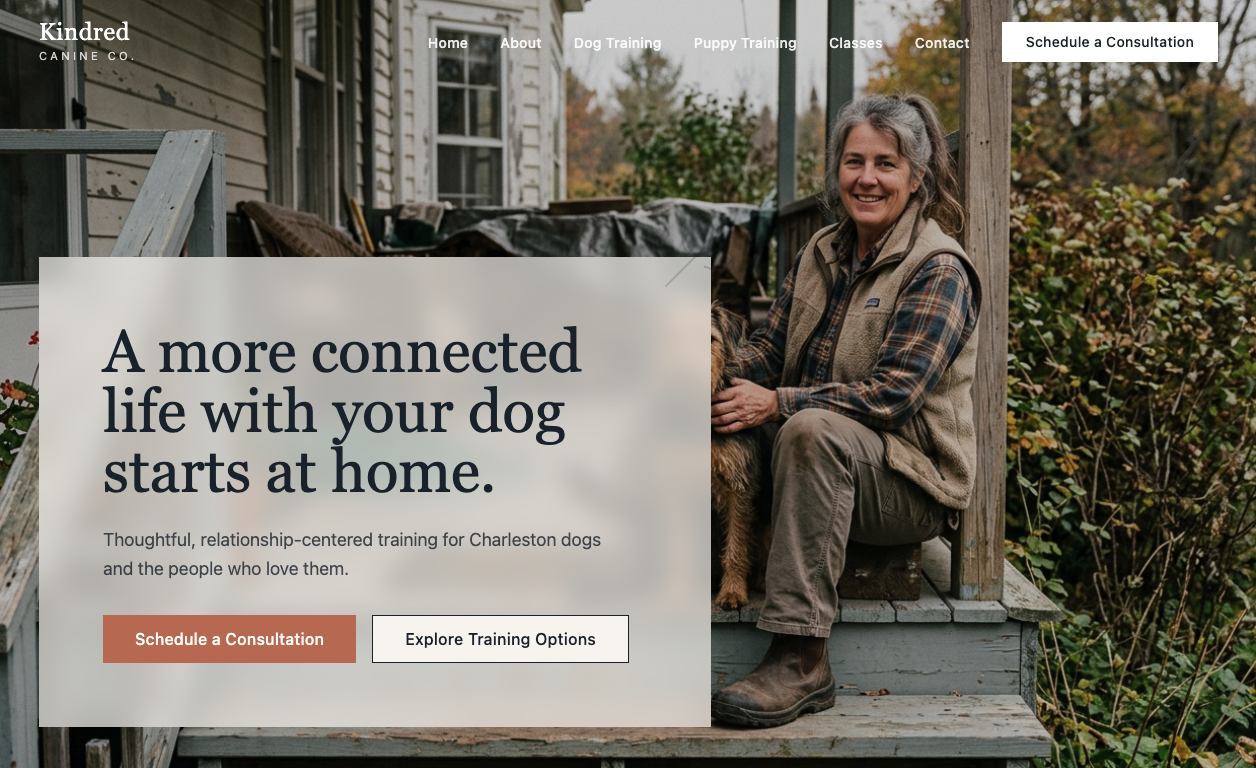 Website design example 2