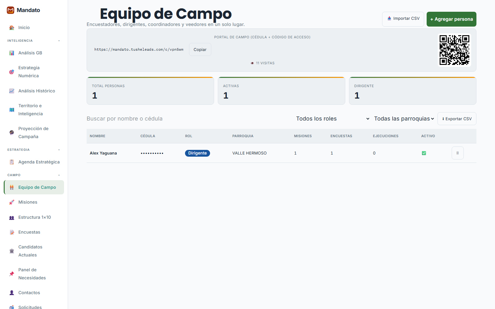 Captura Equipo de Campo
