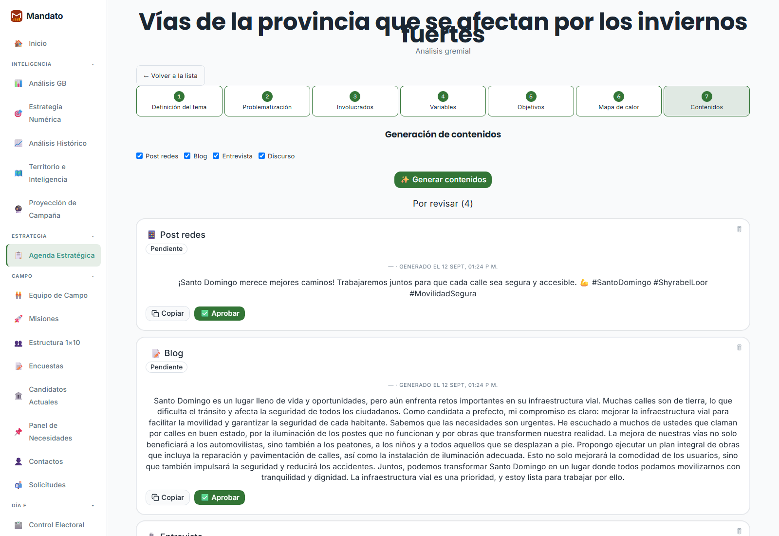 Agenda Estratégica — Teoría del Drama en acción