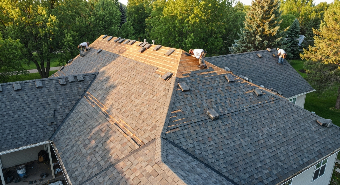 Inspecting a roof for replacement in Prince Albert