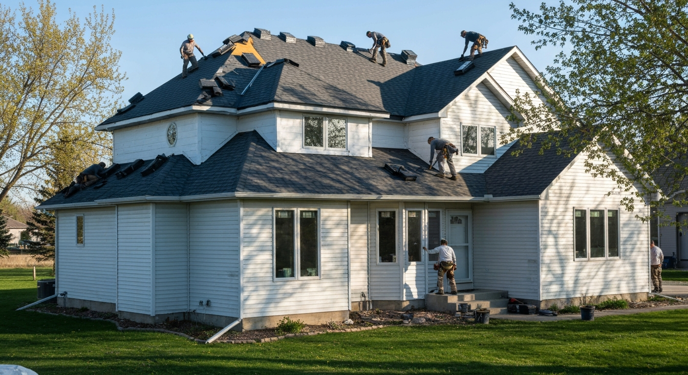 Inspecting a roof in Yorkton