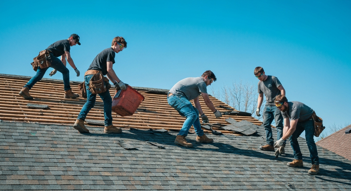 Roof installation process in Estevan