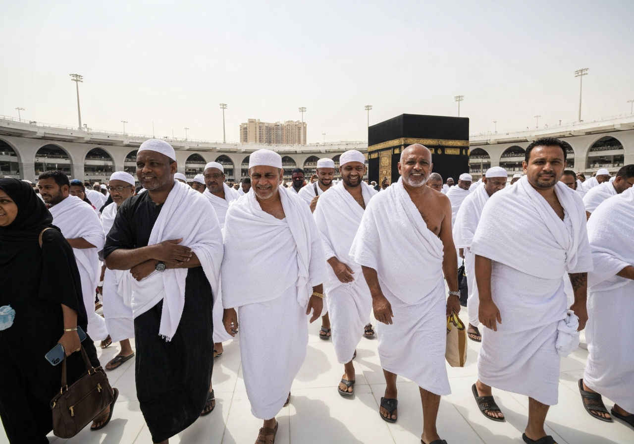 Pilgrims in Ihram