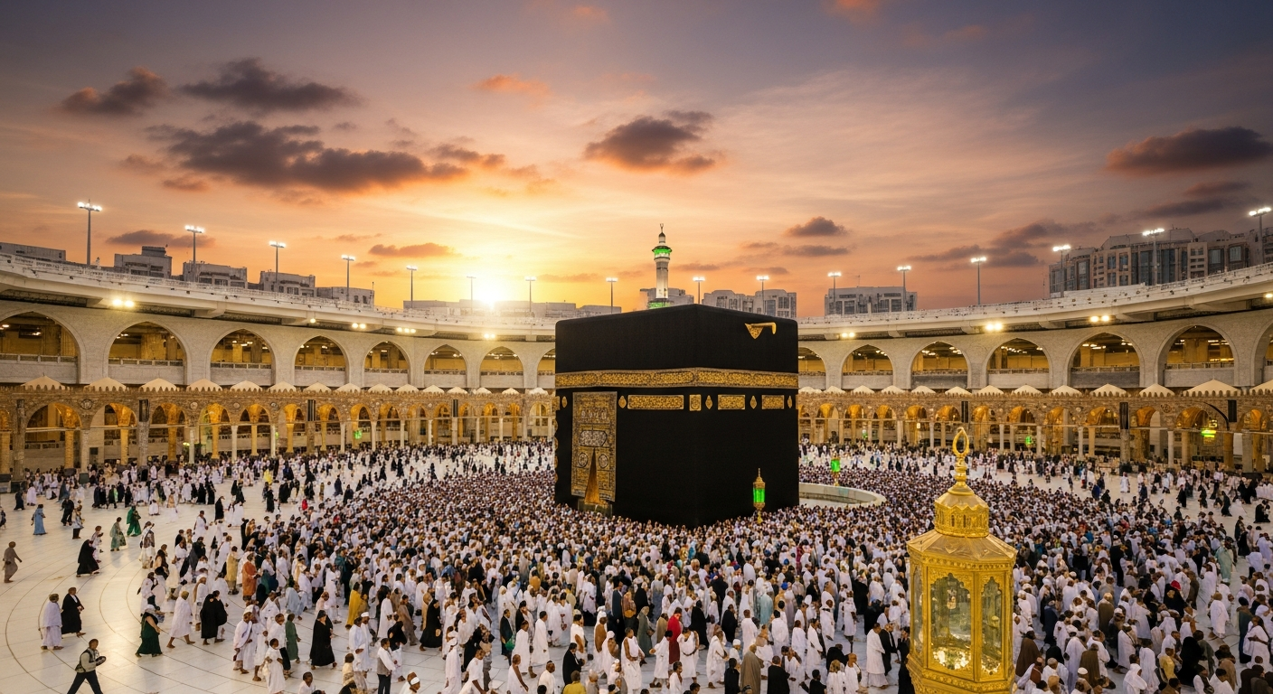 Majestic view of the Holy Kaaba