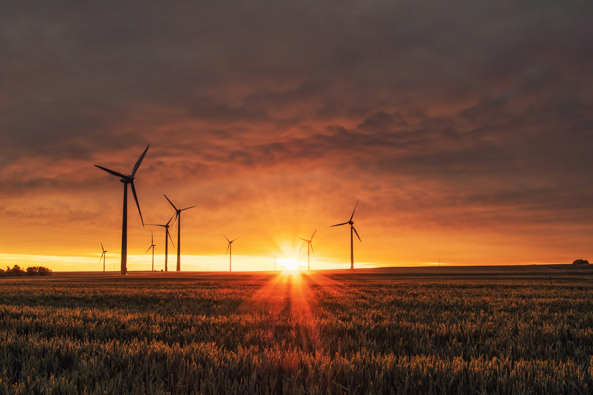 Wind Turbine Technician working on a wind farm