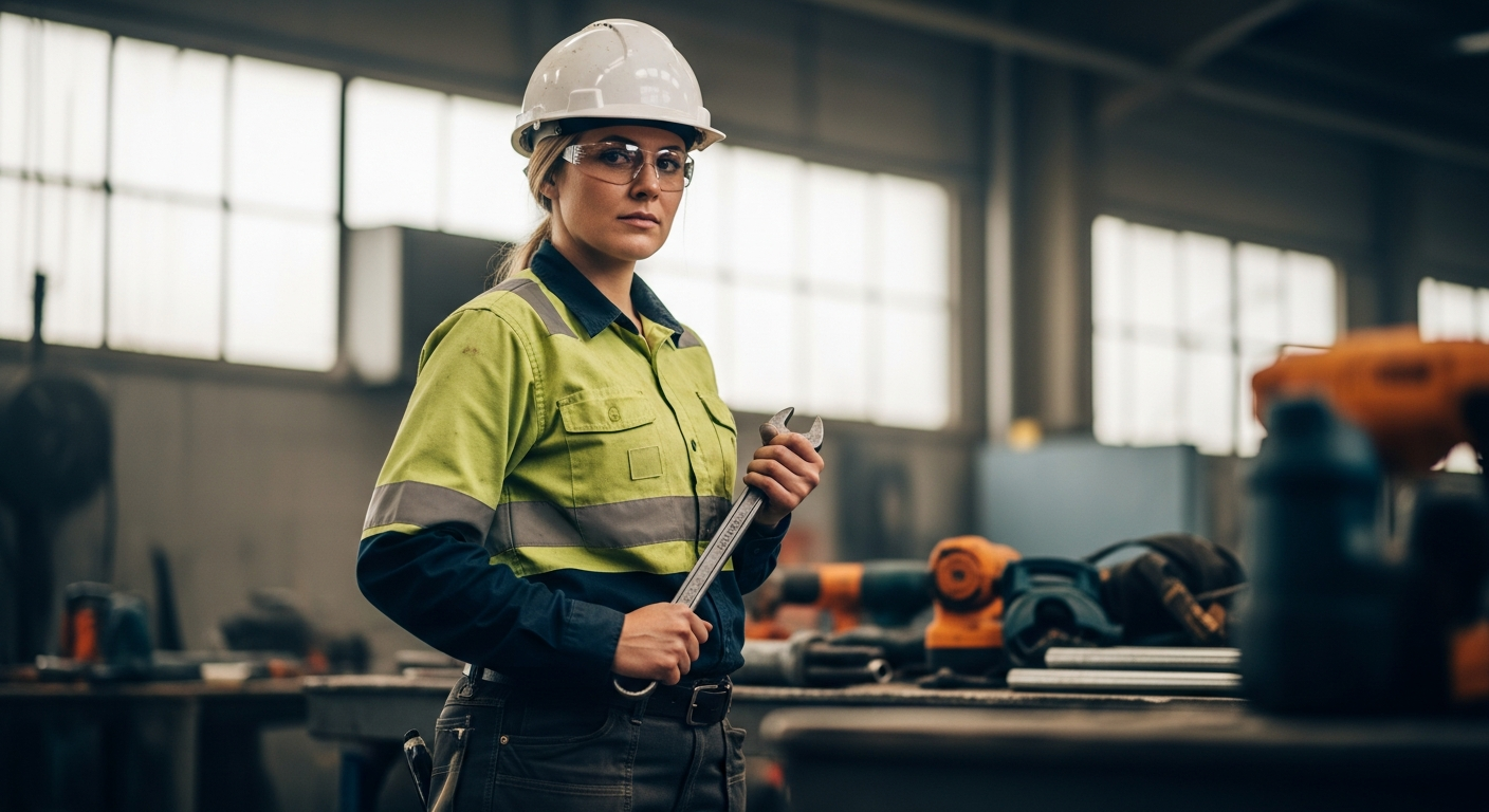 Woman in trades