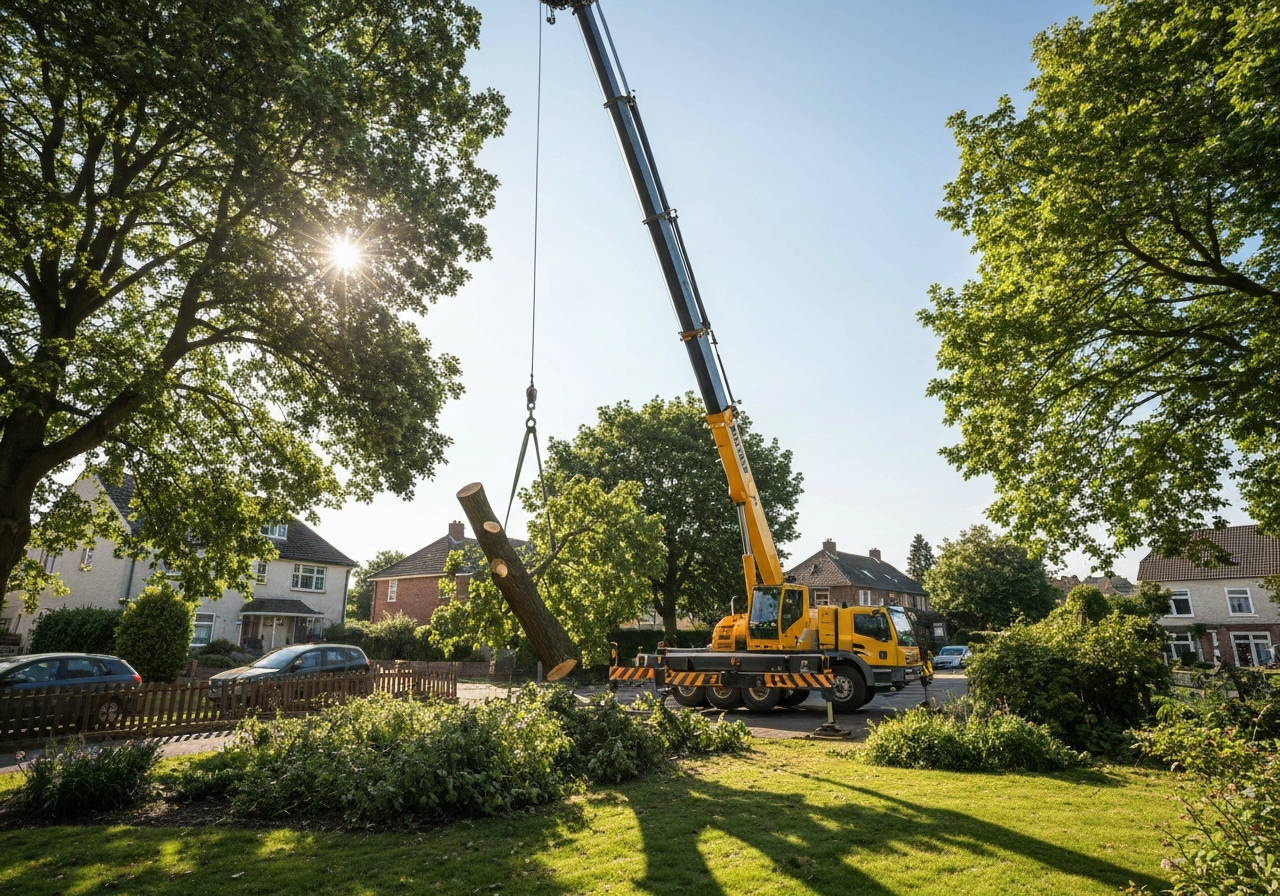 Healthy trimmed tree canopy
