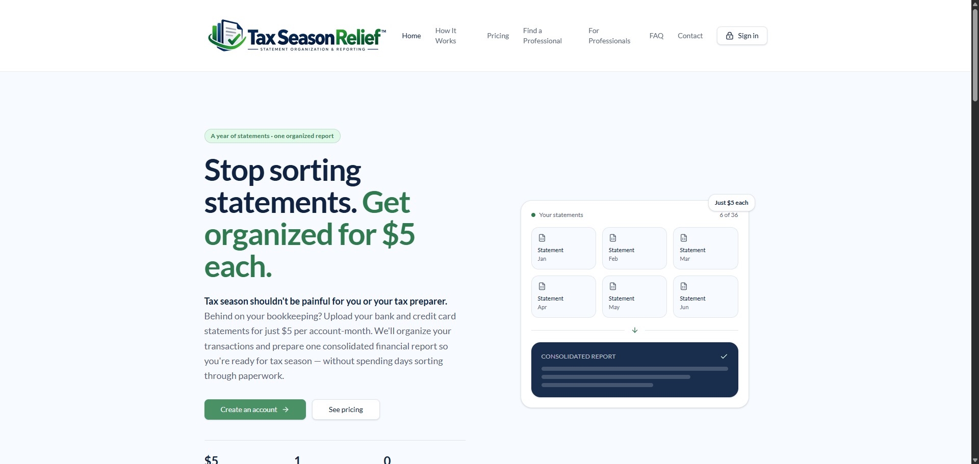 Tax Season Relief application visual