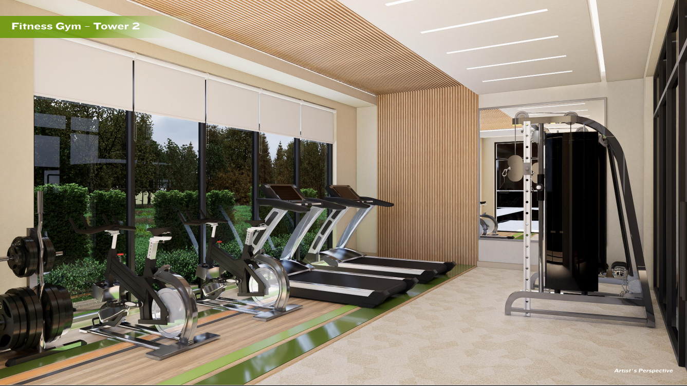 Fitness Gym Tower 2 - Fully-equipped gym with cardio and weight training equipment